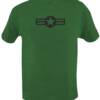 Air Force Shirt- Off Black Print on a Green Shirt $13