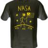 Moon Man (a Bolt Classic)- Yellow print on a Black shirt- $13