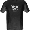 Negative Skull- Grey print on a Black Shirt- $13