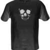 Negative Skull- Grey print on a Black Shirt- $13