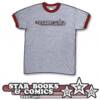 The Only Official Star Books & Comics Shirt- Black/Red Print on a Gym Grey/Red Ringer- Solt Out REPRINT COMING SOON!!!