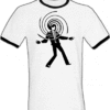 Vertigo Ringer- Black Print on a White/Black Ringer- $14