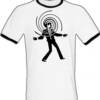 Vertigo Ringer- Black Print on a White/Black Ringer- $14