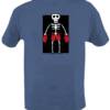 Tiki Boxer- Black/White/Red Print on a Pale Blue Shirt- $18 (With Bonus Survival Tips)