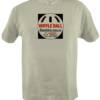 This is a black and orange print on a natural (off-white) colored shirt.  BONUS: Offical Wiffle Ball included in every purchase! $16