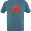 POW- Orange/Red print on a Denim Colored Shirt- $12 only a few left...