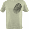 Fingerprint #1- Black Print on a Khaki Shirt- $13